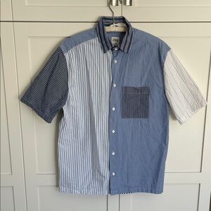 Zara Men's Multi-Striped Button Down Shirt, Size Medium